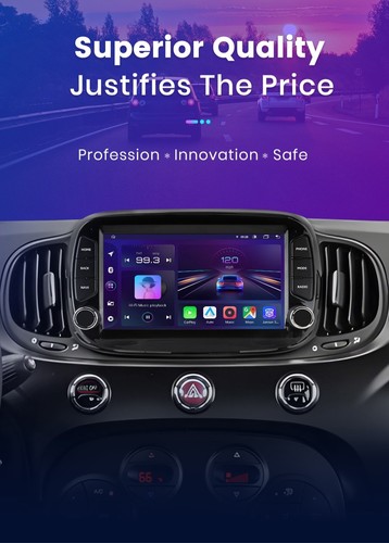Per fiat 500 2016 - 2016-2019, 7"